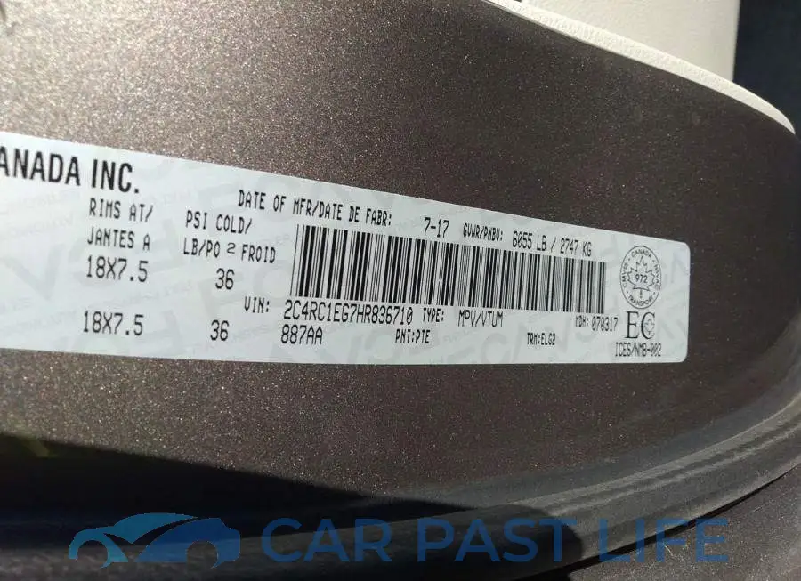 2C4RC1EG7HR836710# 9
