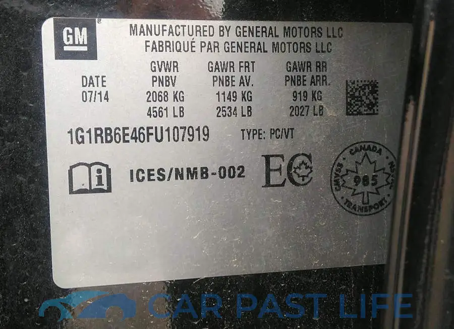 1G1RB6E46FU107919# 9