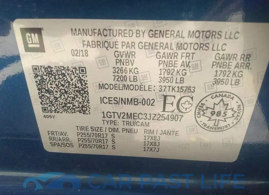 1GTV2MEC3JZ254907# 9