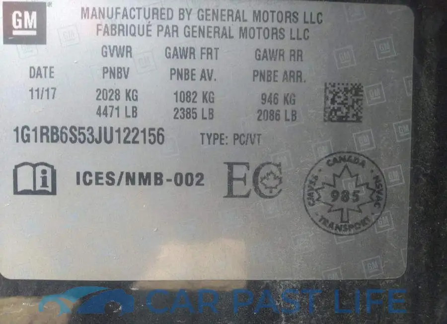 1G1RB6S53JU122156# 9