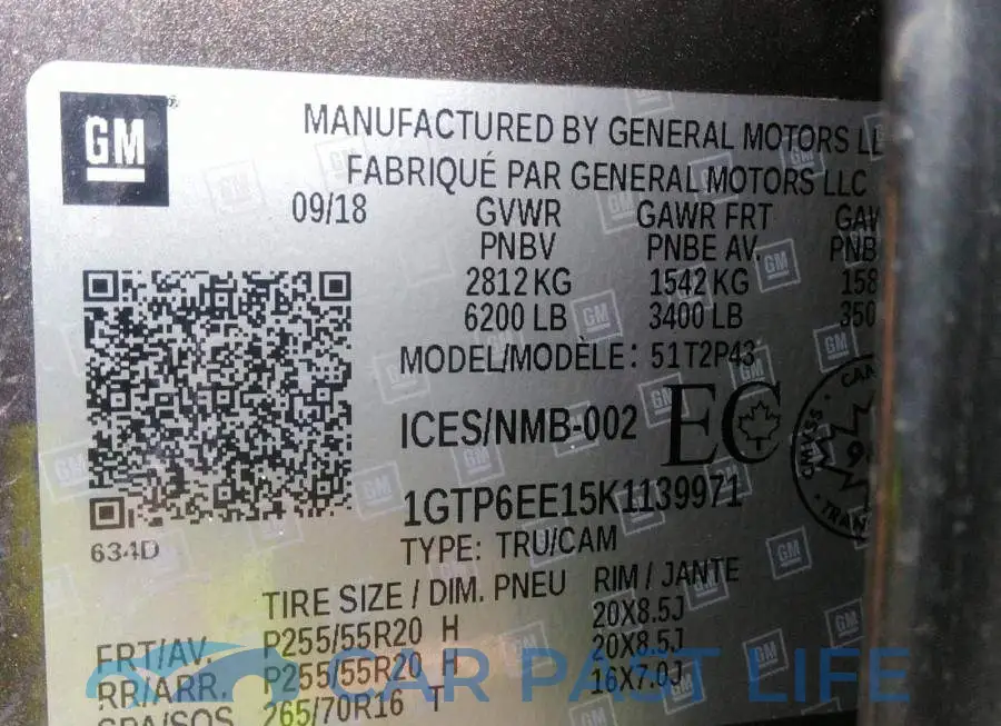 1GTP6EE15K1139971# 9