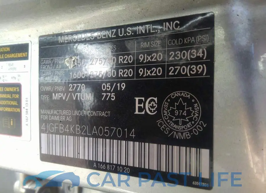 4JGFB4KB2LA057014# 9