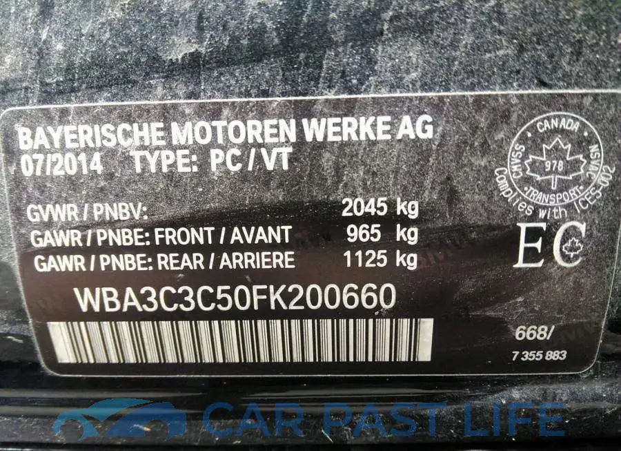 WBA3C3C50FK200660# 9