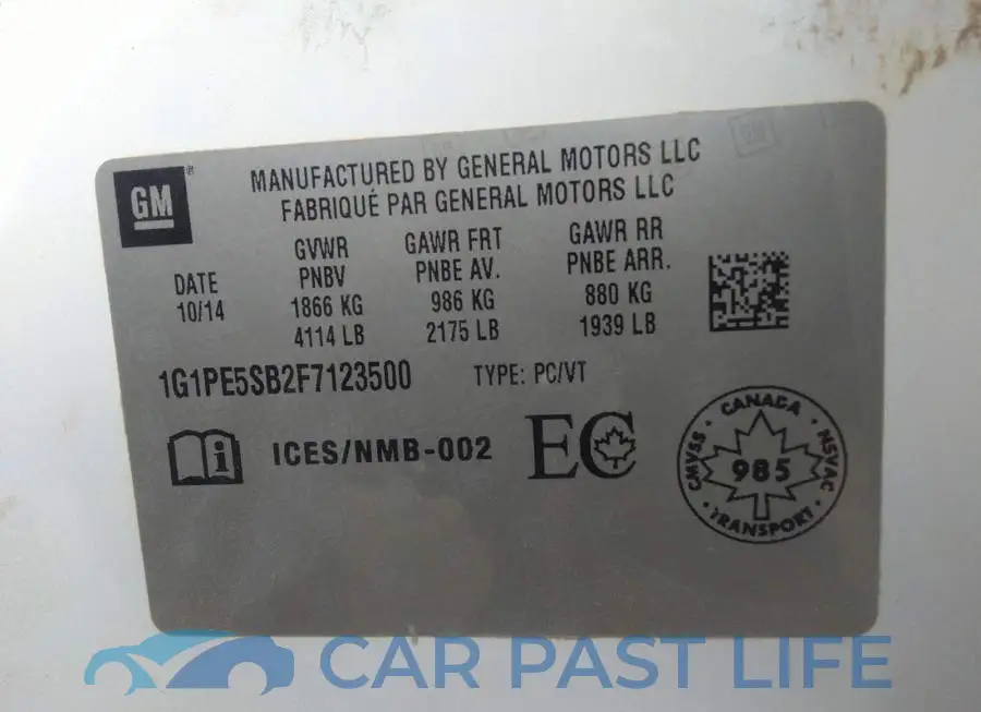 1G1PE5SB2F7123500# 9