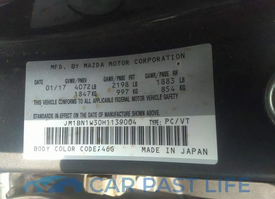 JM1BN1W30H1139004# 9