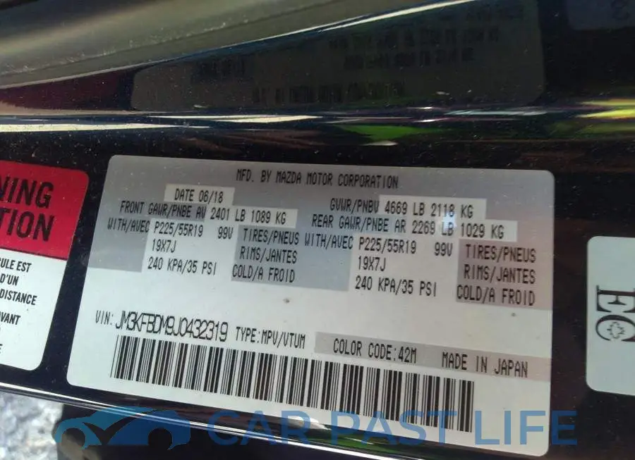 JM3KFBDM9J0432319# 9