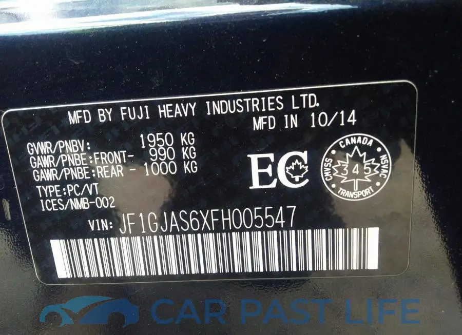 JF1GJAS6XFH005547# 9