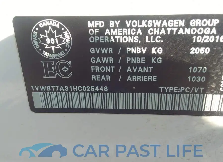 1VWBT7A31HC025448# 9