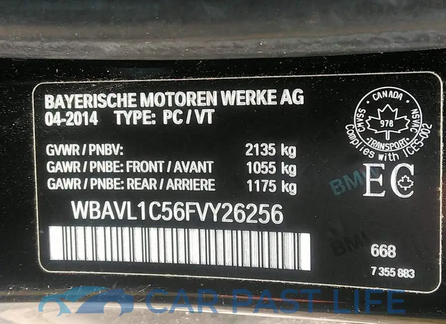 WBAVL1C56FVY26256# 9