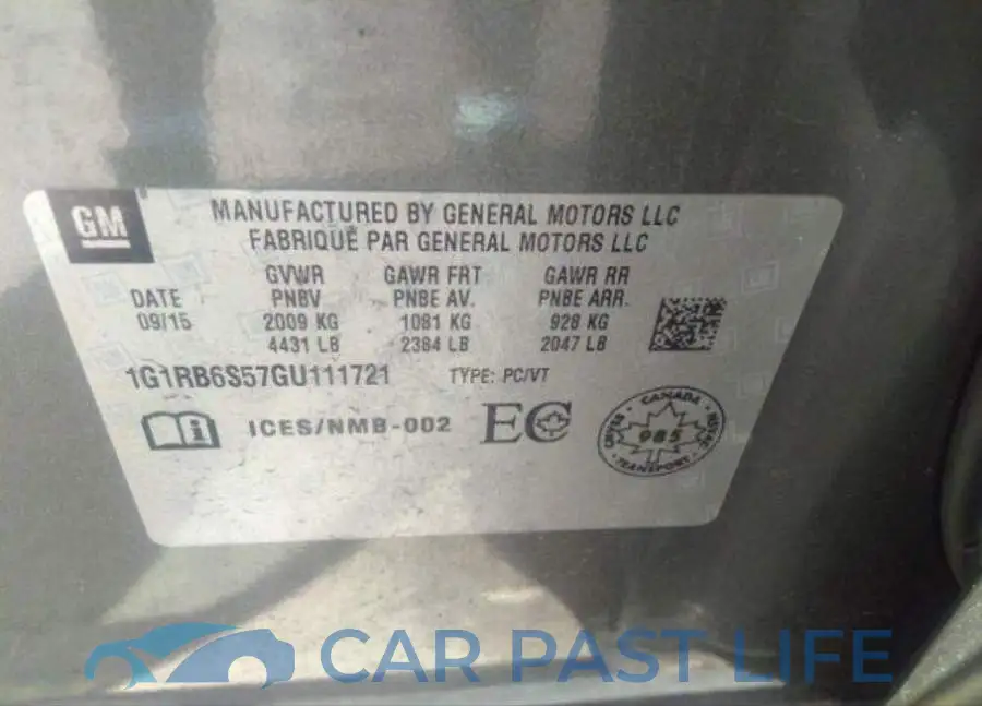 1G1RB6S57GU111721# 10