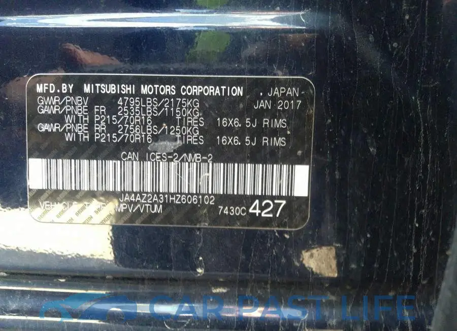 JA4AZ2A31HZ606102# 9