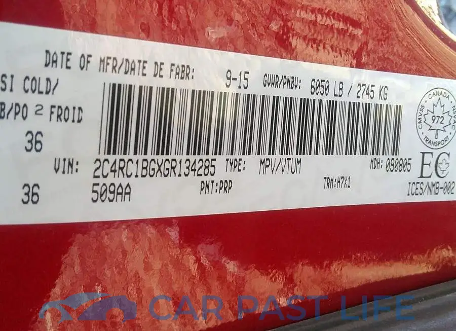 2C4RC1BGXGR134285# 9