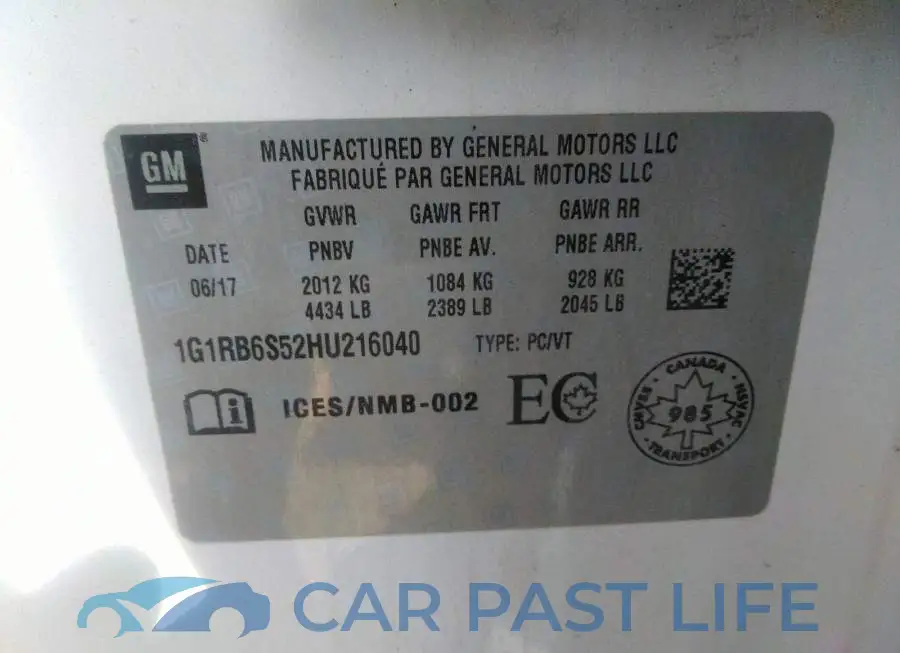 1G1RB6S52HU216040# 9