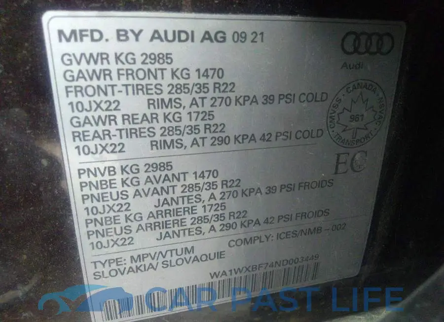 WA1WXBF74ND003449# 9