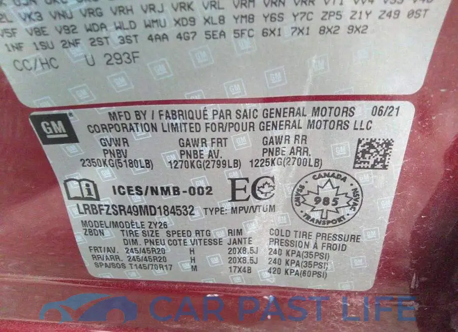 LRBFZSR49MD184532# 9