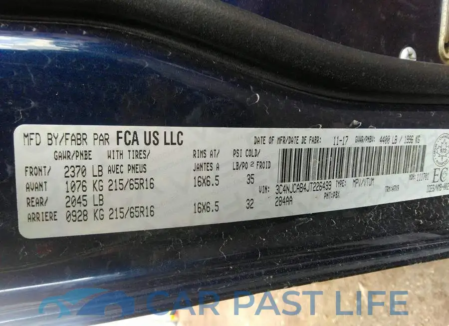 3C4NJCAB4JT226499# 9