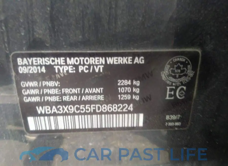WBA3X9C55FD868224# 9