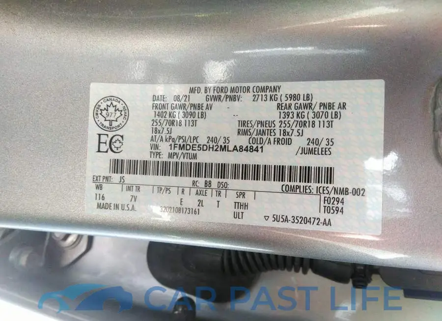 1FMDE5DH2MLA84841# 9