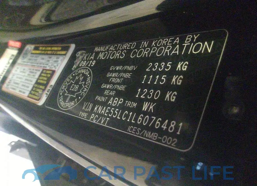 KNAE55LC1L6076481# 9