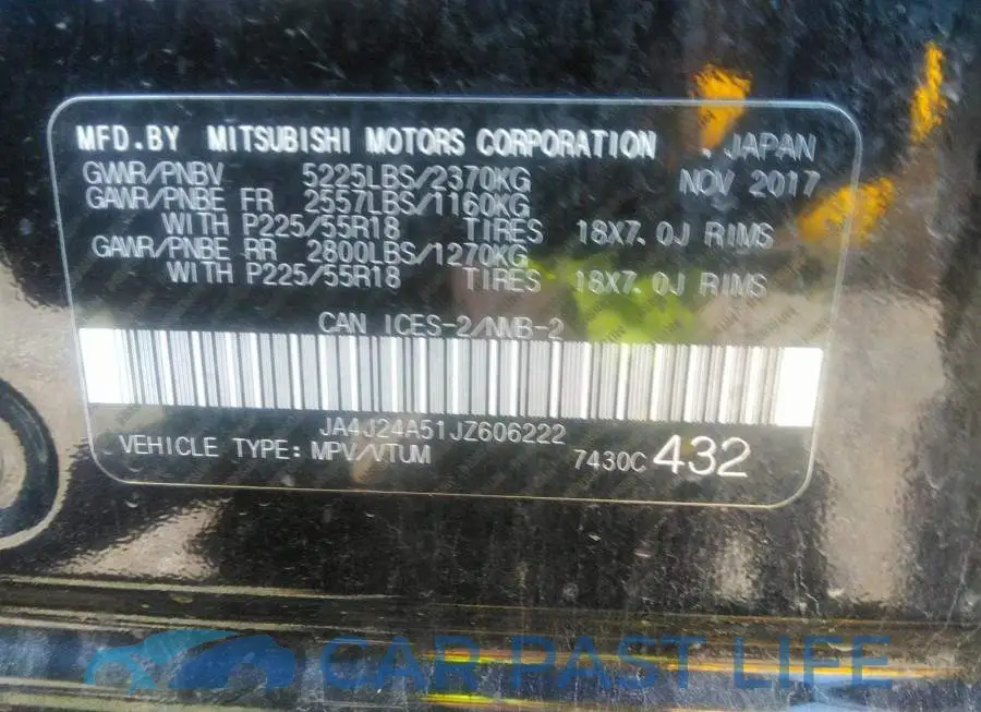 JA4J24A51JZ606222# 9