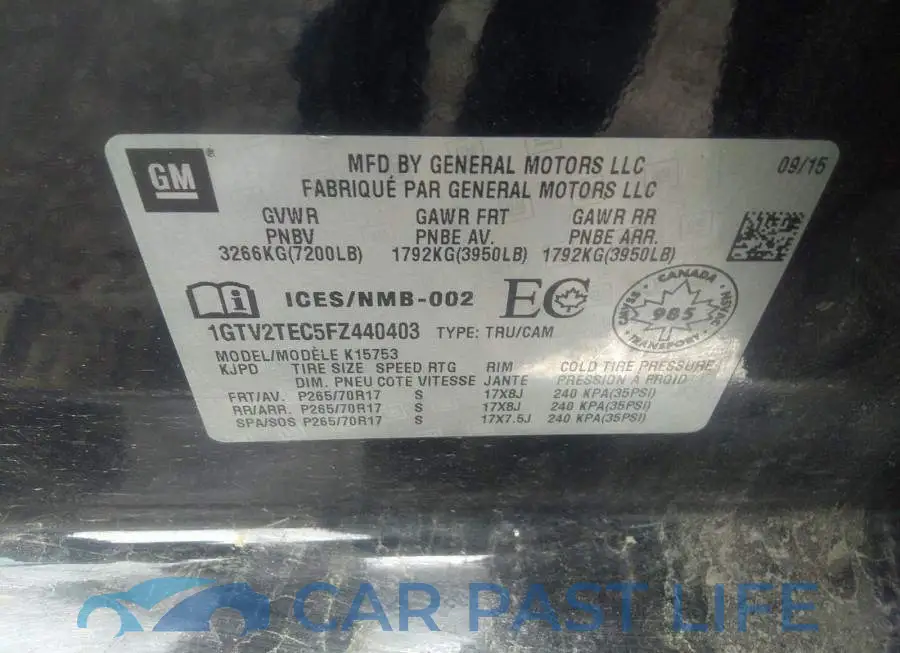 1GTV2TEC5FZ440403# 9