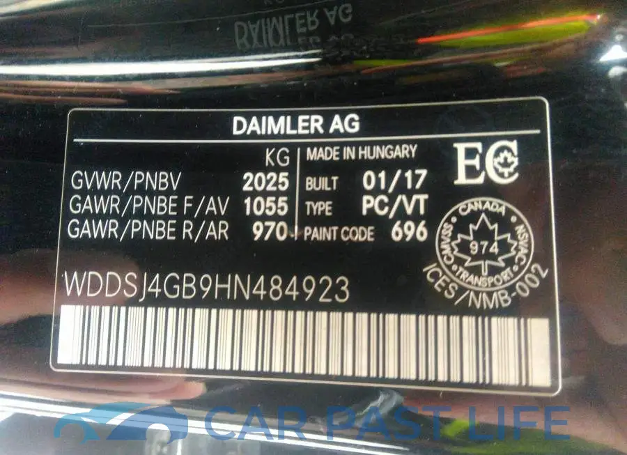 WDDSJ4GB9HN484923# 9