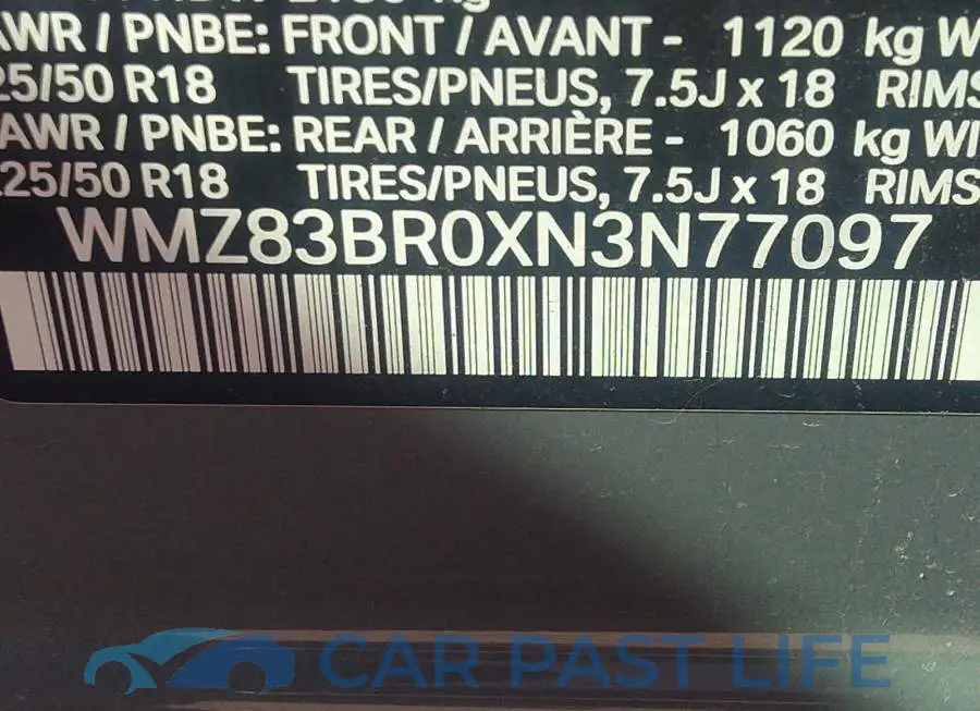 WMZ83BR0XN3N77097# 9