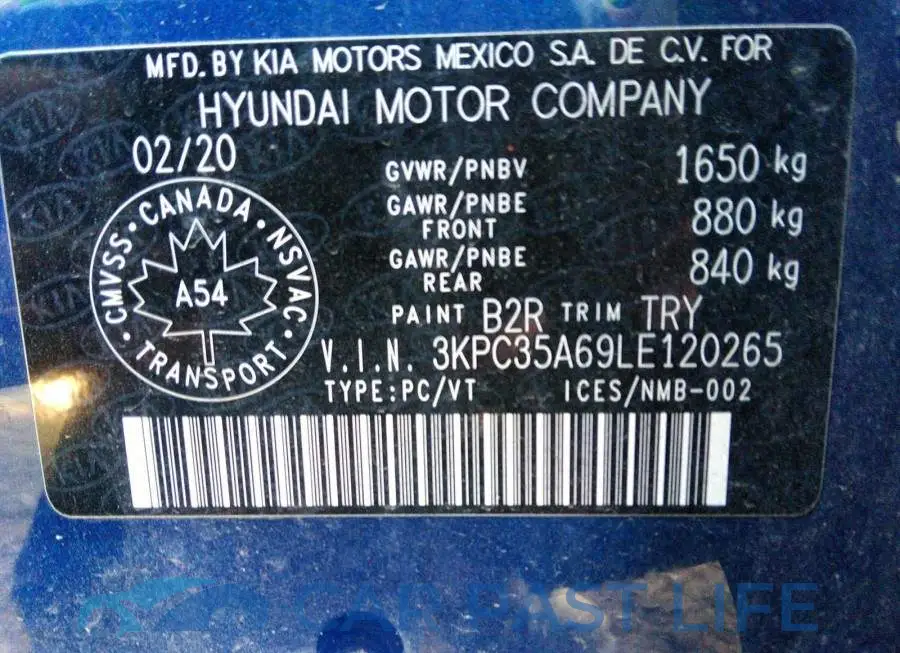 3KPC35A69LE120265# 9