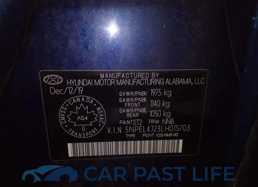 5NPEL4J23LH015703# 9