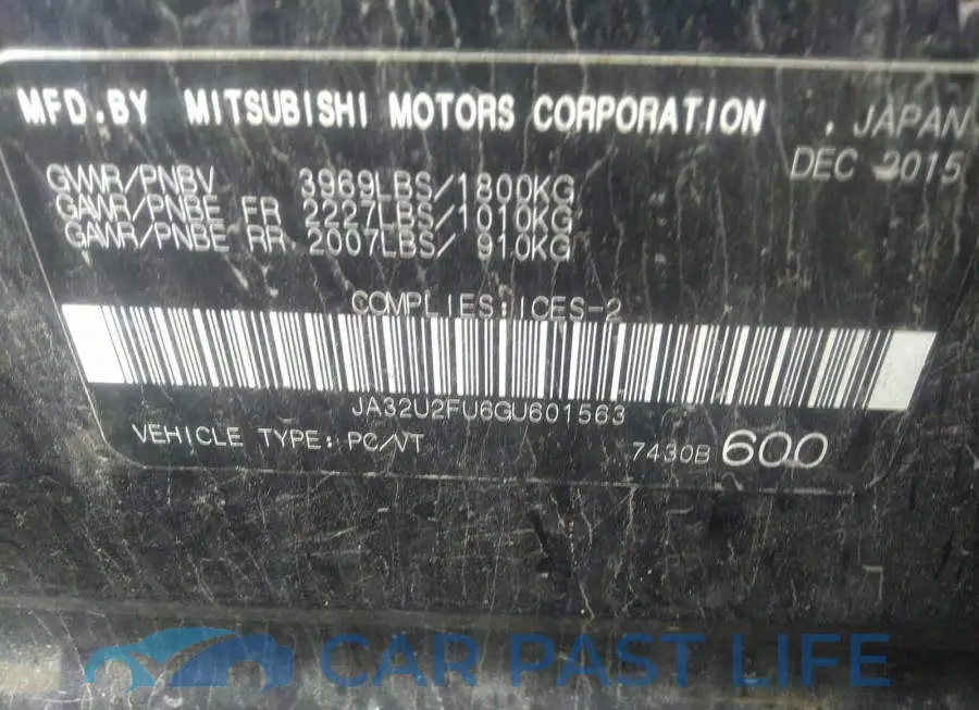 JA32U2FU6GU601563# 9