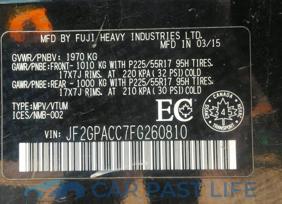 JF2GPACC7FG260810# 9