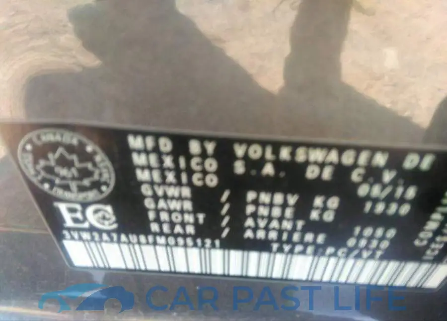 3VW2A7AU8FM095121# 10