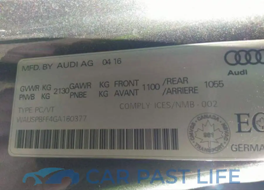 WAUSPBFF4GA160377# 10