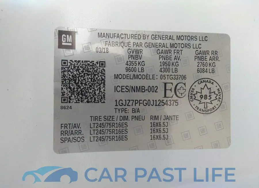 1GJZ7PFG0J1254375# 9