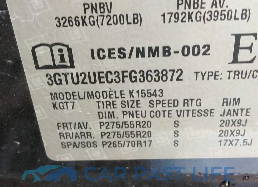 3GTU2UEC3FG363872# 9