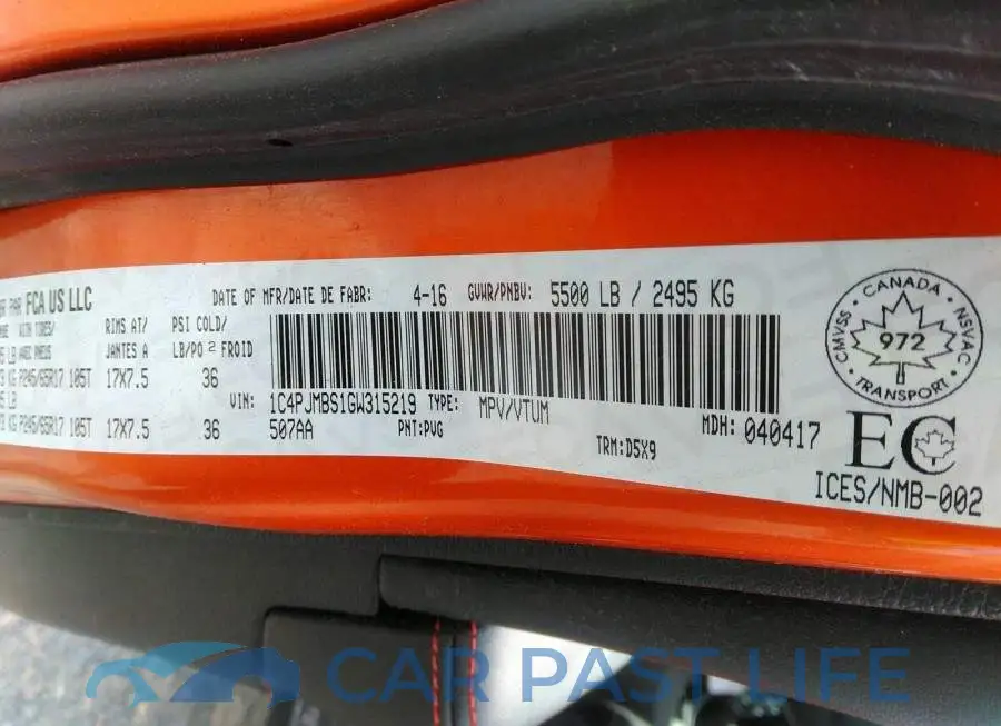 1C4PJMBS1GW315219# 9