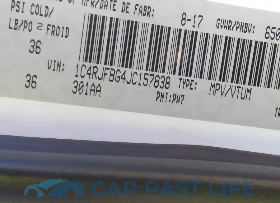1C4RJFBG4JC157838# 9
