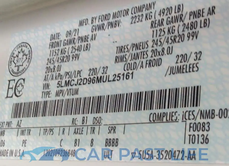 5LMCJ2D96MUL25161# 9