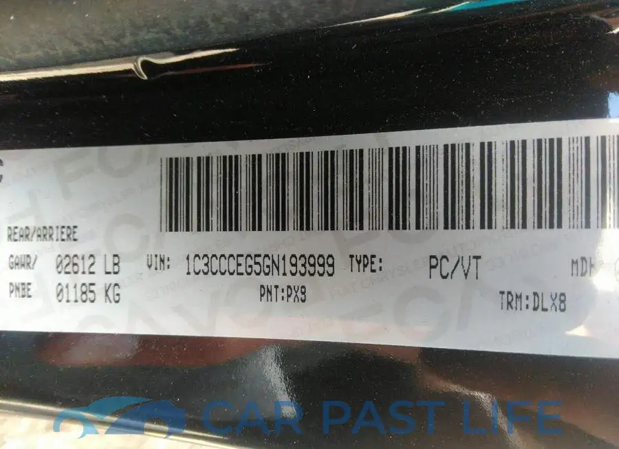 1C3CCCEG5GN193999# 9