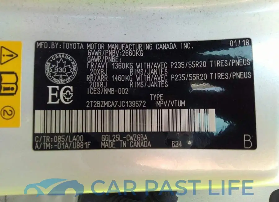 2T2BZMCA7JC139572# 9