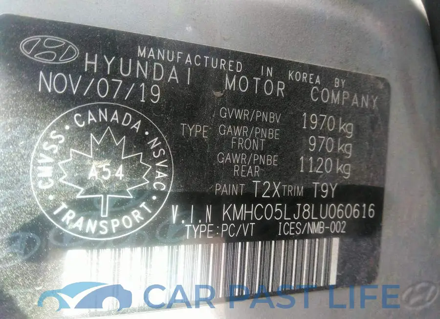 KMHC05LJ8LU060616# 9