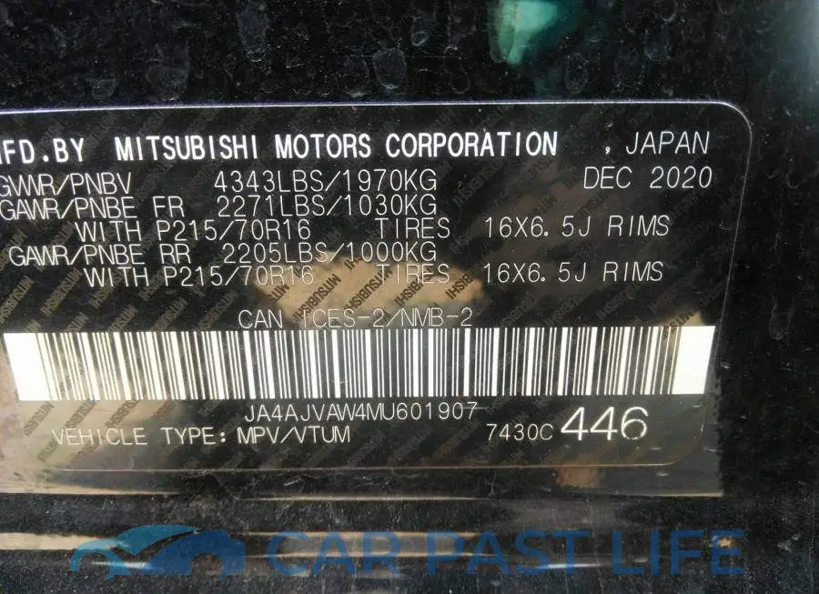 JA4AJVAW4MU601907# 9