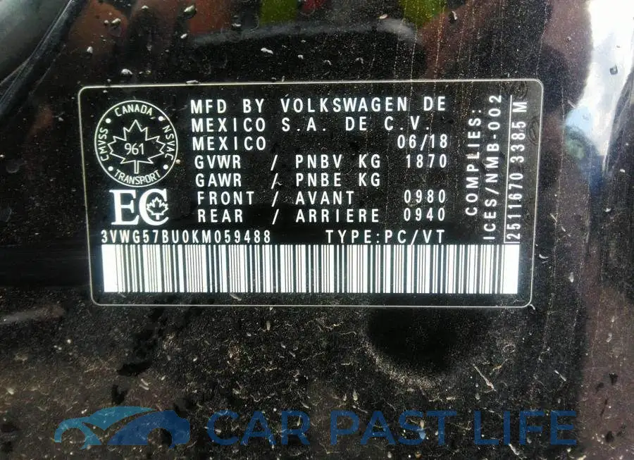 3VWG57BU0KM059488# 9