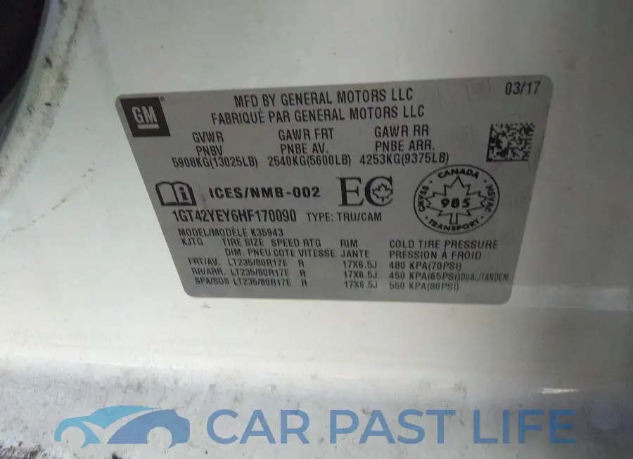 1GT42YEY6HF170090# 9