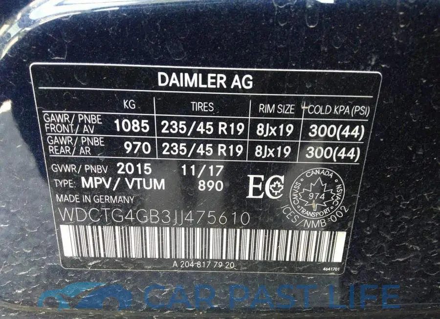 WDCTG4GB3JJ475610# 9
