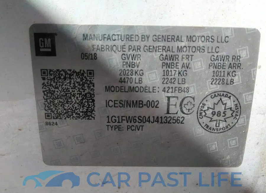 1G1FW6S04J4132562# 9