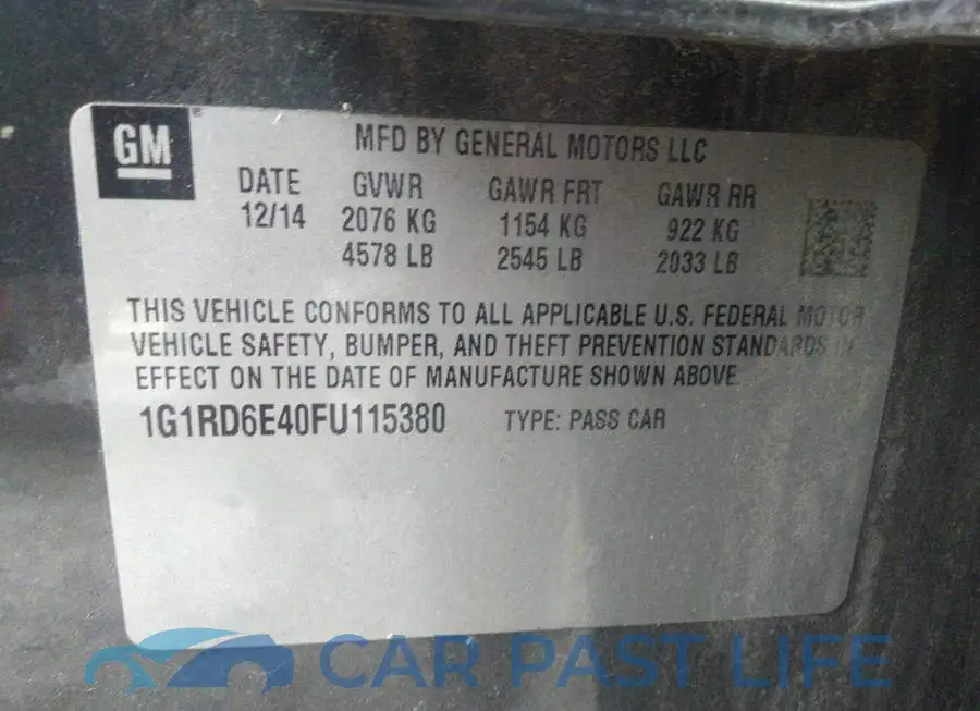 1G1RD6E40FU115380# 9
