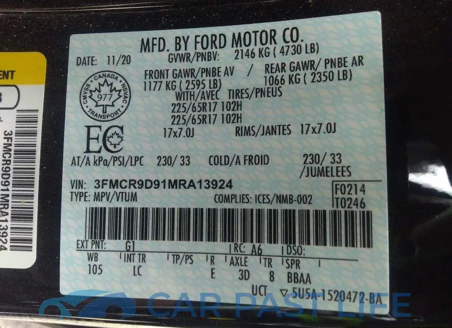 3FMCR9D91MRA13924# 9