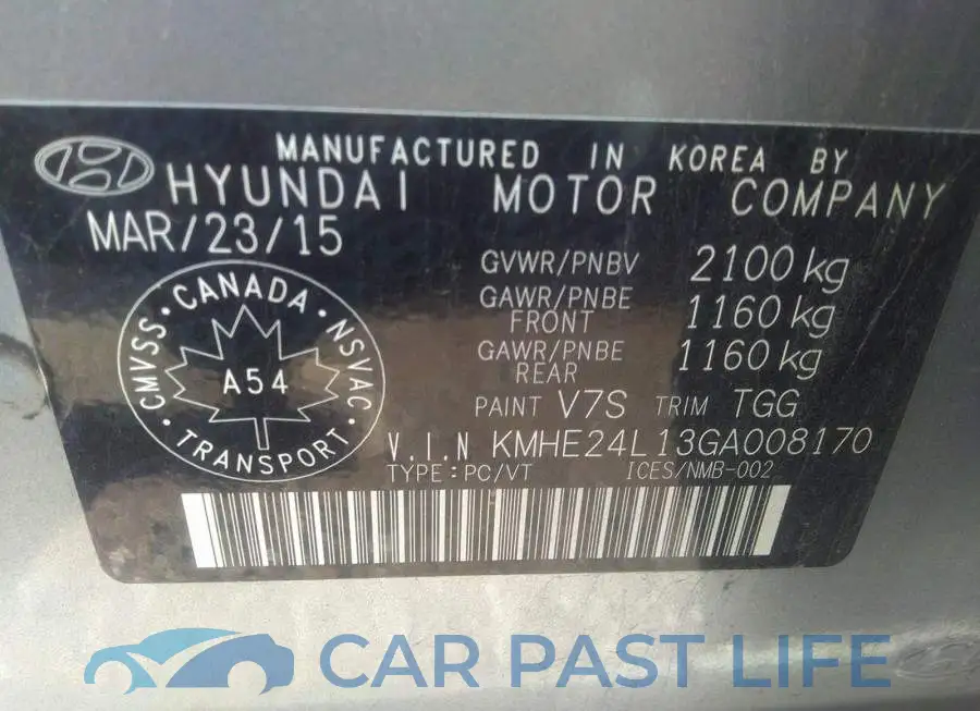 KMHE24L13GA008170# 9