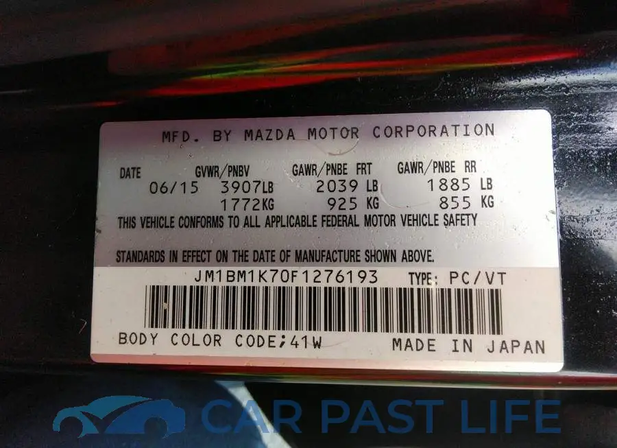 JM1BM1K70F1276193# 9